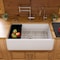 Alfi Brand White 33 inch Granite Composite Single Bowl Drop In Farm Sink with Accessories AB33FARM-W - alternate 2